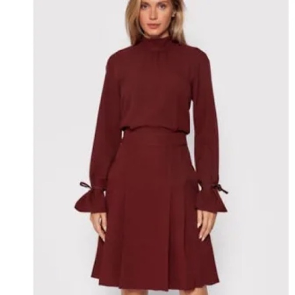 NWT Victoria Beckham Burgundy Dress